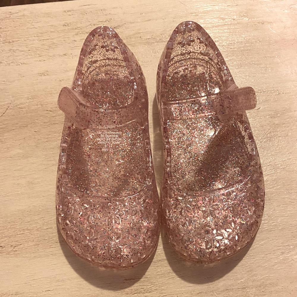 Pink Glitter Jellies Size 4